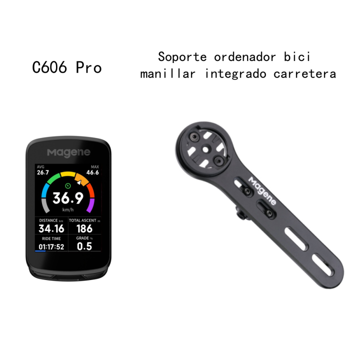 Ciclocomputador inteligente con GPS C606 Pro