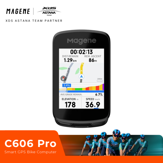 Ciclocomputador inteligente con GPS C606 Pro